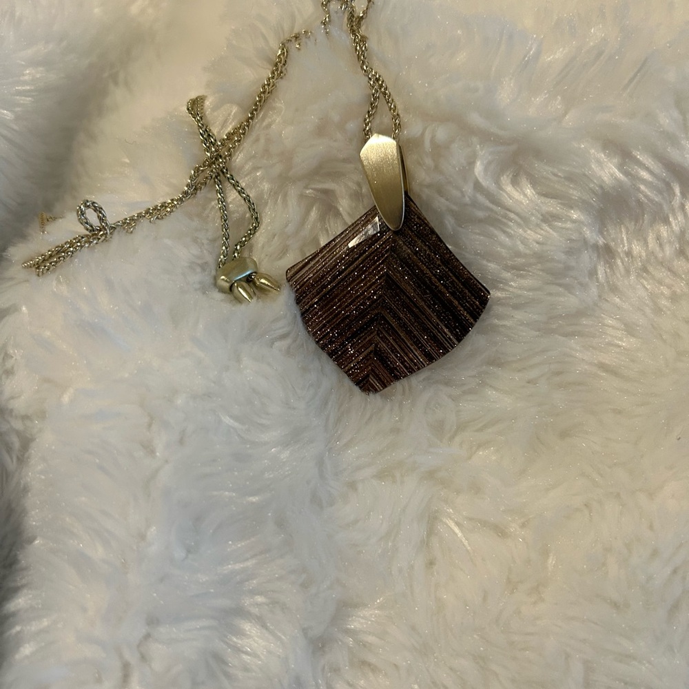 Kendra Scott Brown Chevron Necklace - Picture 3 of 4